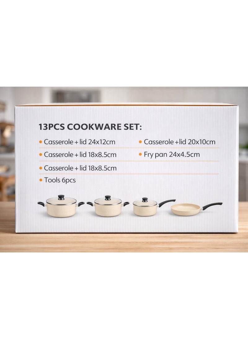 Extra 13-Piece Non-Stick Cookware Set – Durable & Practical Design for All Your Kitchen Needs - Image 5